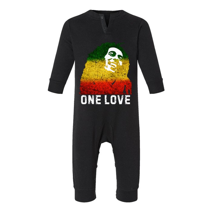 One Reggae Love Reggae Music Rastafarian Jamaica Rock Roots Infant Fleece One Piece