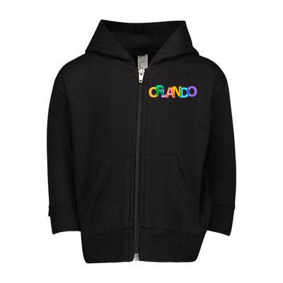 Orlando Colorful Toddler Zip Fleece Hoodie