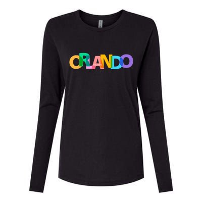 Orlando Colorful Womens Cotton Relaxed Long Sleeve T-Shirt