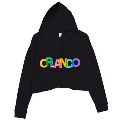 Orlando Colorful Crop Fleece Hoodie