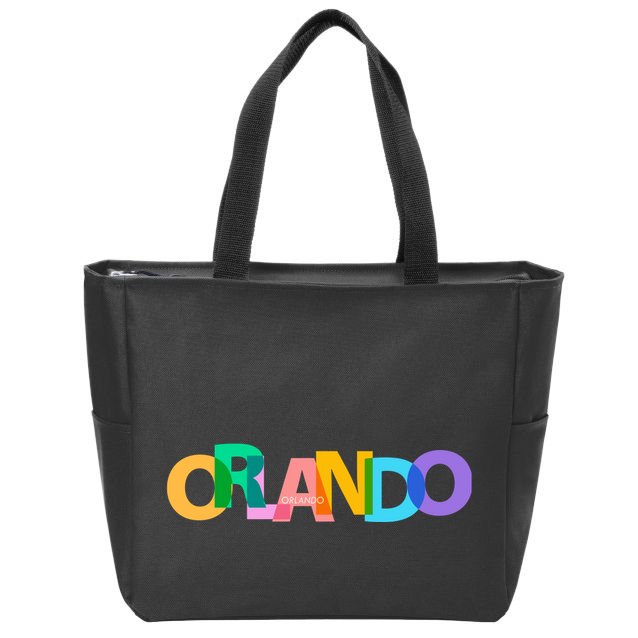 Orlando Colorful Zip Tote Bag