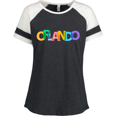 Orlando Colorful Enza Ladies Jersey Colorblock Tee