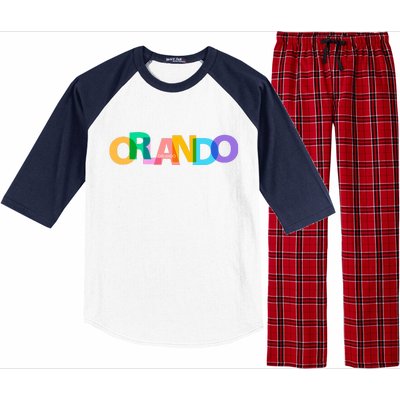 Orlando Colorful Raglan Sleeve Pajama Set