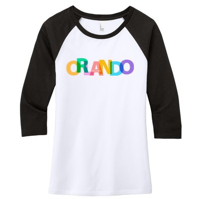 Orlando Colorful Women's Tri-Blend 3/4-Sleeve Raglan Shirt