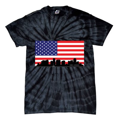 Orlando Florida American Flag Tie-Dye T-Shirt