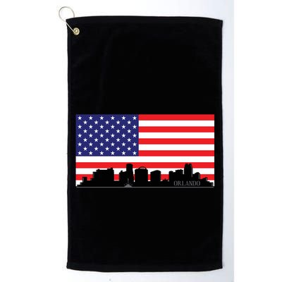 Orlando Florida American Flag Golf Towel