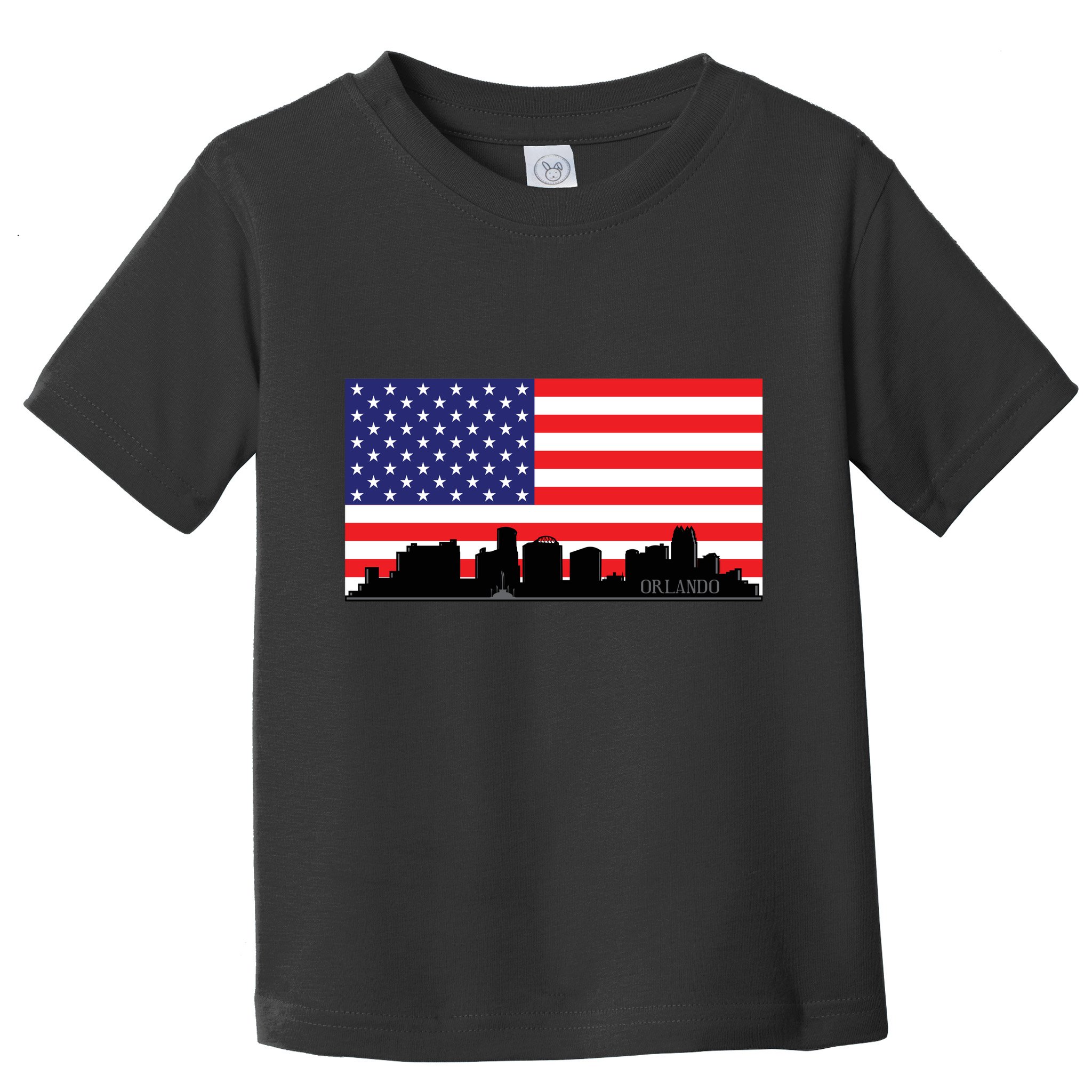 Orlando Florida American Flag Toddler T-Shirt