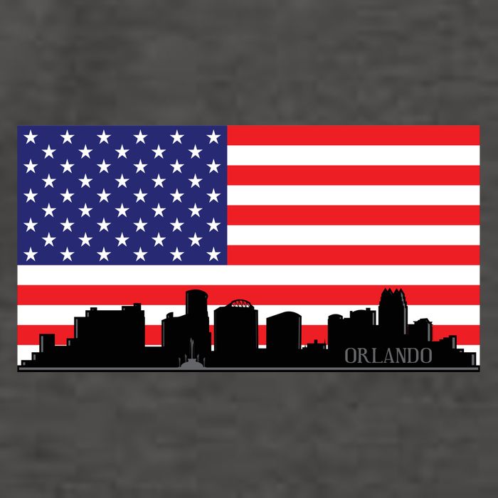 Orlando Florida American Flag Vector Backpack