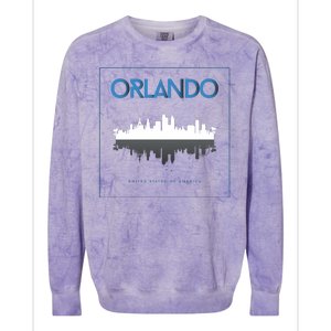 Orlando Florida City Skyline Colorblast Crewneck Sweatshirt