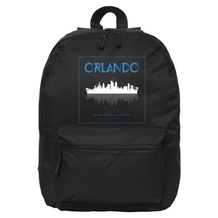 Orlando Florida City Skyline 16 in Basic Backpack