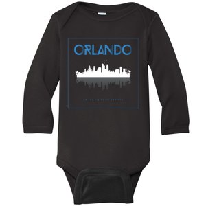 Orlando Florida City Skyline Baby Long Sleeve Bodysuit