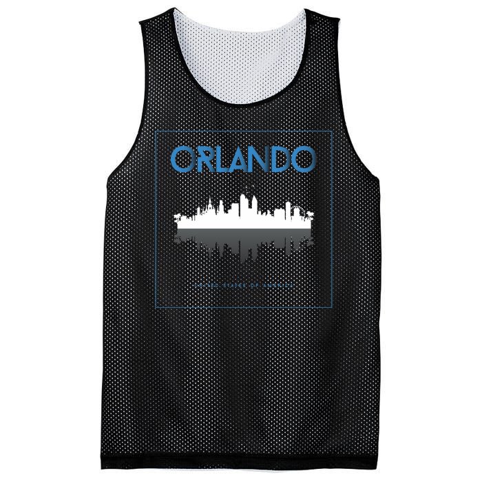 Orlando Florida City Skyline Mesh Reversible Basketball Jersey Tank