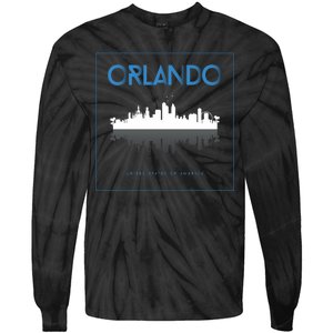 Orlando Florida City Skyline Tie-Dye Long Sleeve Shirt