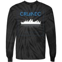 Orlando Florida City Skyline Tie-Dye Long Sleeve Shirt