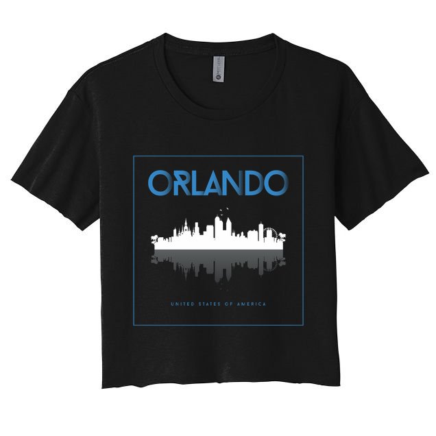 Orlando Florida City Skyline Crop Top
