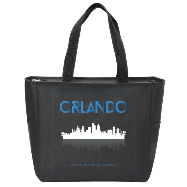 Orlando Florida City Skyline Zip Tote Bag