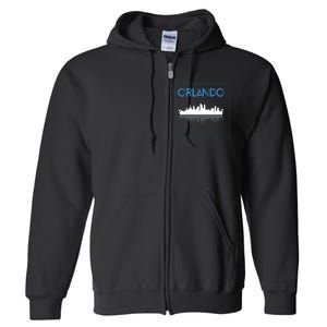 Orlando Florida City Skyline Full Zip Hoodie