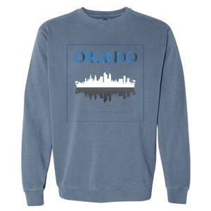 Orlando Florida City Skyline Garment-Dyed Sweatshirt