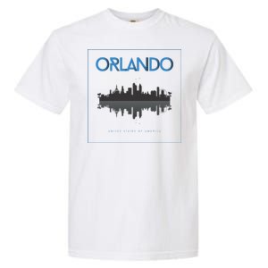 Orlando Florida City Skyline Garment-Dyed Heavyweight T-Shirt