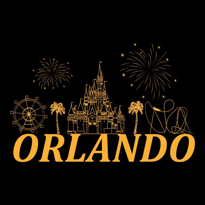 Orlando Florida Gold Logo Mug