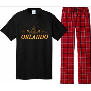 Orlando Florida Gold Logo Pajama Set