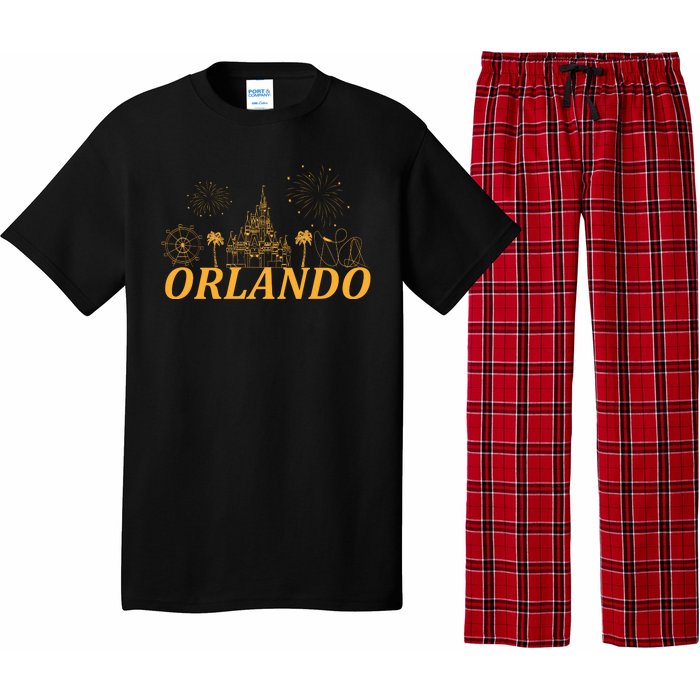 Orlando Florida Gold Logo Pajama Set