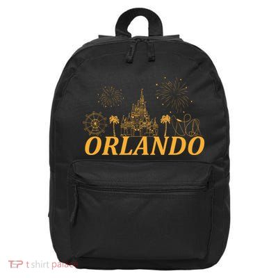 Orlando Florida Gold Logo 16 in Basic Backpack