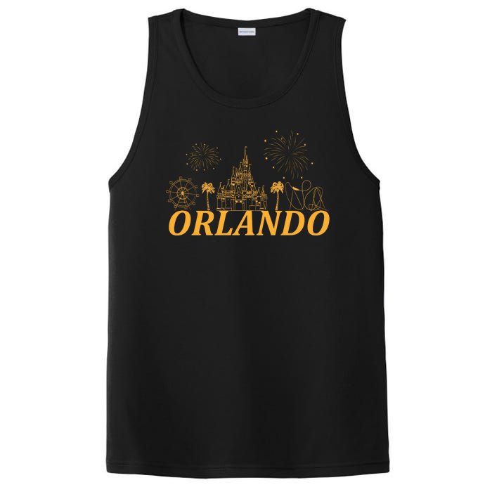 Orlando Florida Gold Logo PosiCharge Competitor Tank