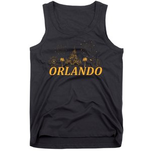 Orlando Florida Gold Logo Tank Top