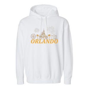 Orlando Florida Gold Logo Garment-Dyed Fleece Hoodie