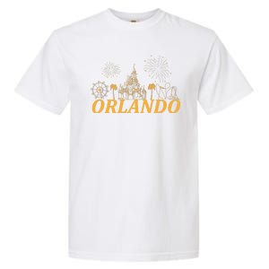 Orlando Florida Gold Logo Garment-Dyed Heavyweight T-Shirt