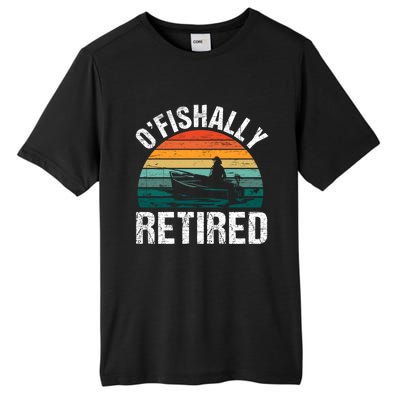 Ofishally Retired Made Fisherman Fishing Funny Gift Tall Fusion ChromaSoft Performance T-Shirt