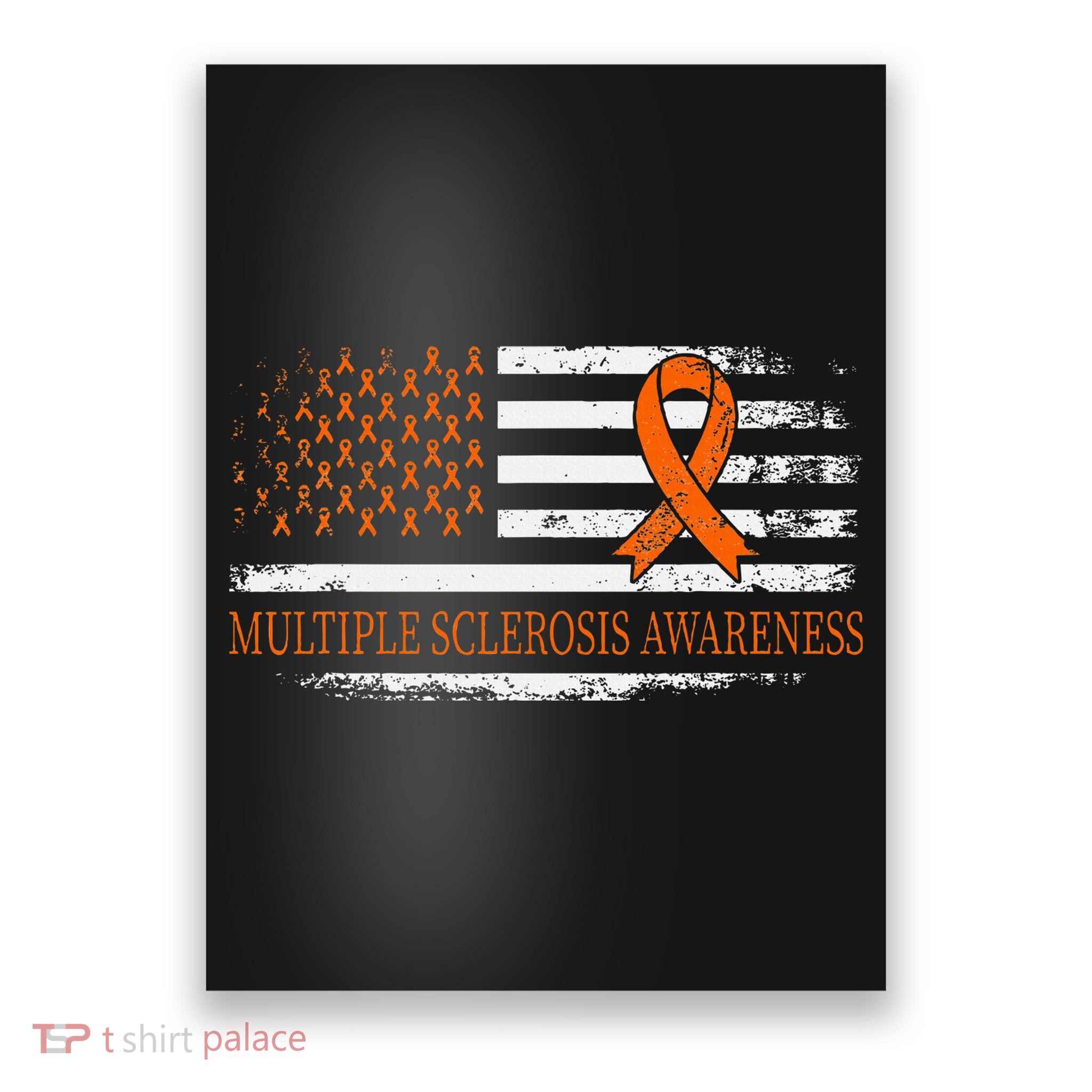 Orange Ribbon Ms Multible Sclerosis Awareness Poster