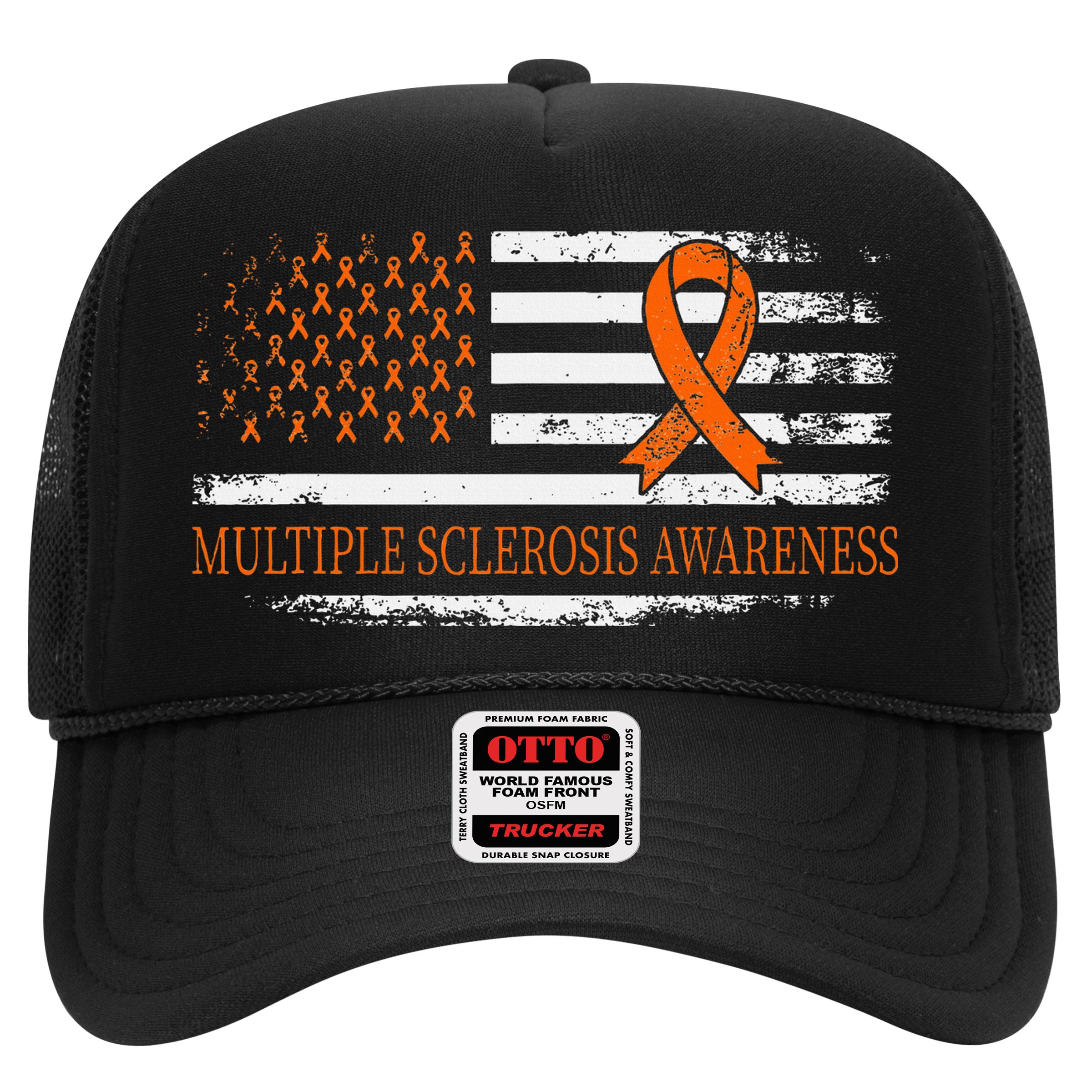 Orange Ribbon Ms Multible Sclerosis Awareness Hat
