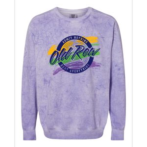 Old Row Mardi Gras Circle Logo Great Gift Colorblast Crewneck Sweatshirt