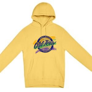 Old Row Mardi Gras Circle Logo Great Gift Premium Pullover Hoodie