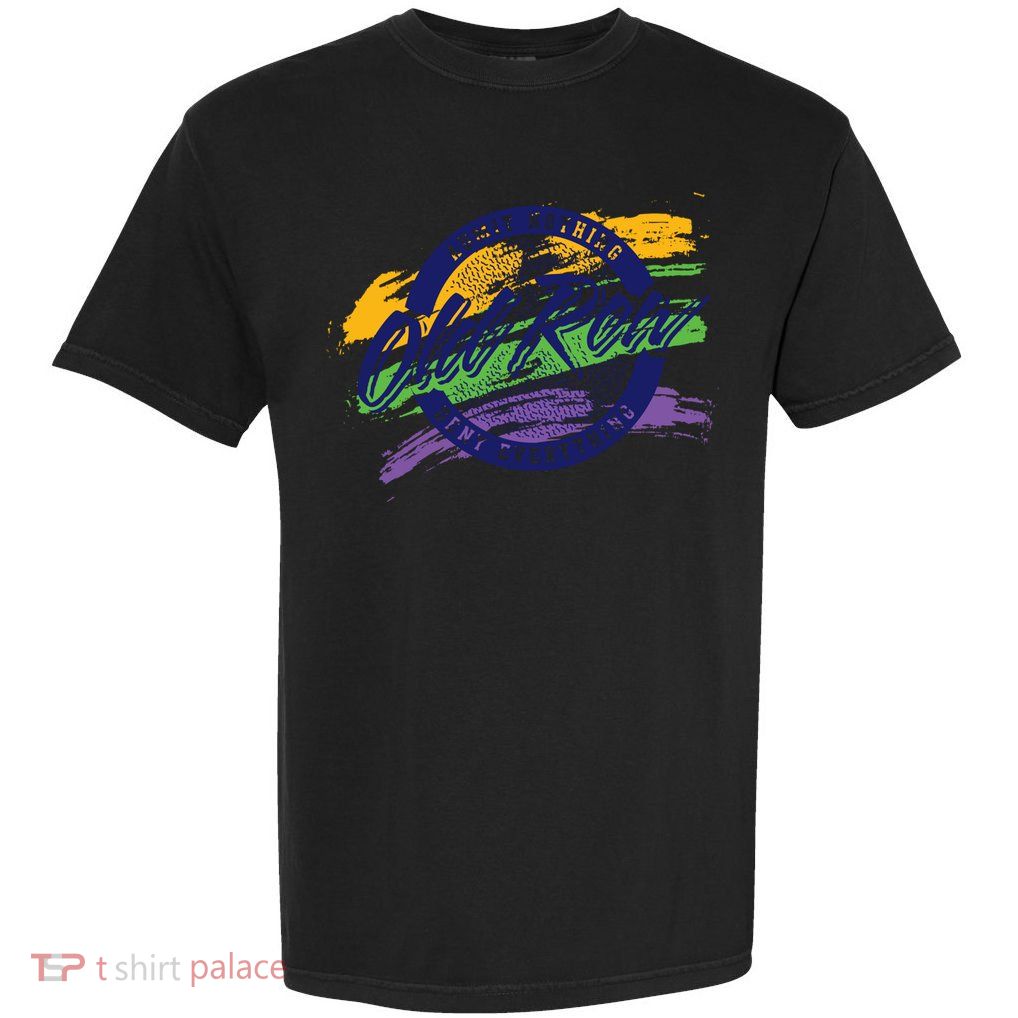 Old Row Mardi Gras Circle Logo Great Gift Garment-Dyed Heavyweight T-Shirt