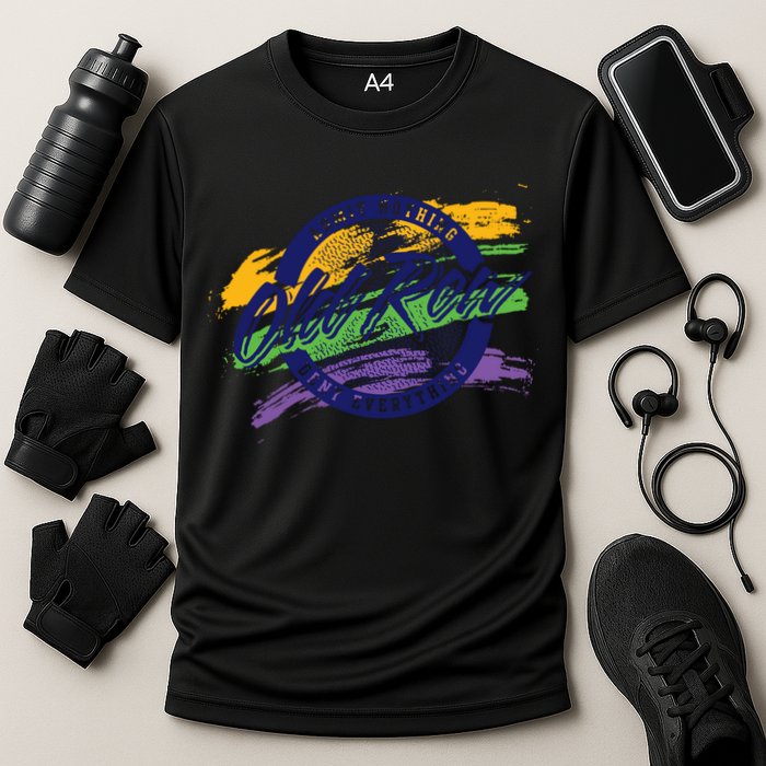 Old Row Mardi Gras Circle Logo Great Gift Cooling Performance Crew T-Shirt