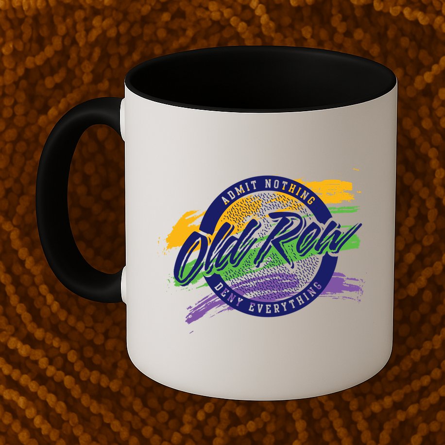Old Row Mardi Gras Circle Logo Great Gift Mug