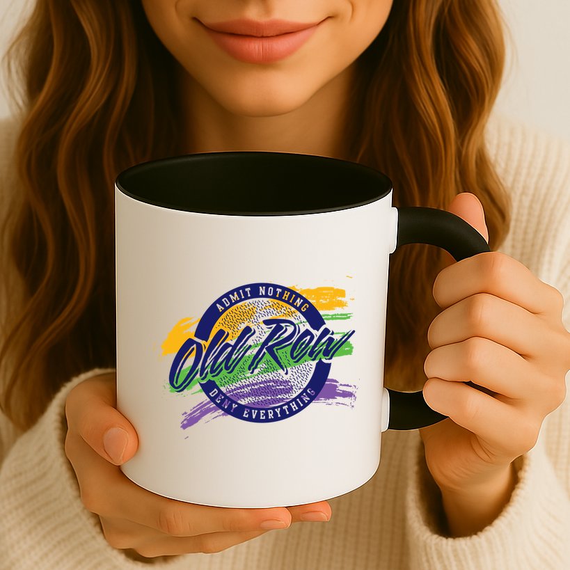 Old Row Mardi Gras Circle Logo Great Gift Mug
