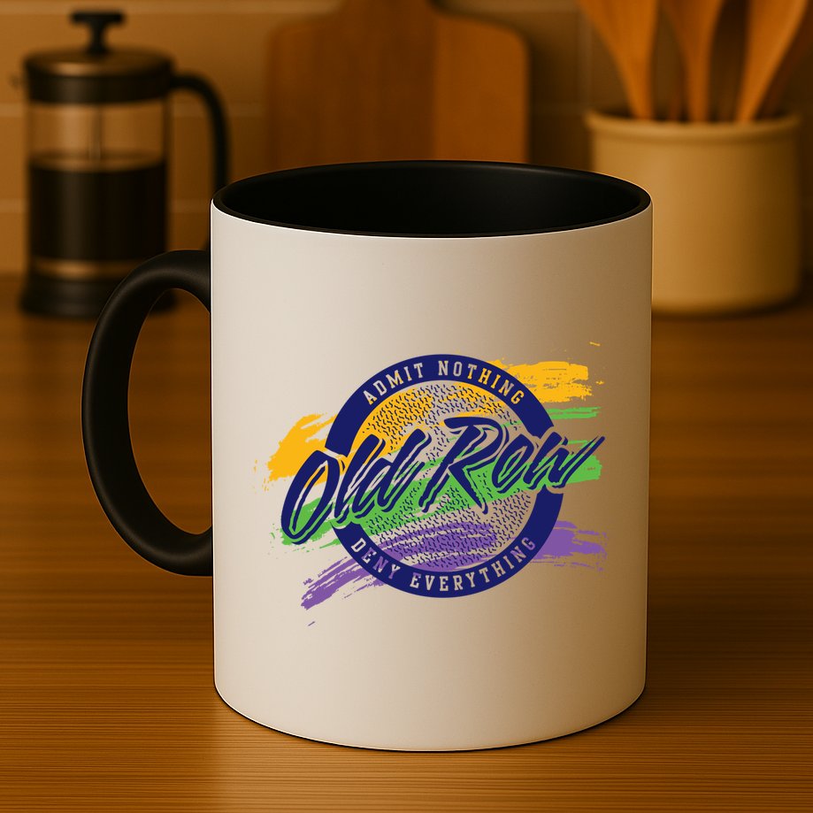 Old Row Mardi Gras Circle Logo Great Gift Mug