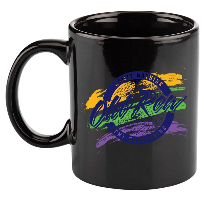 Old Row Mardi Gras Circle Logo Great Gift 11oz C Handle Ceramic Mug