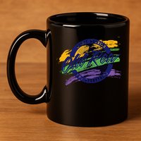 Old Row Mardi Gras Circle Logo Great Gift 11oz C Handle Ceramic Mug
