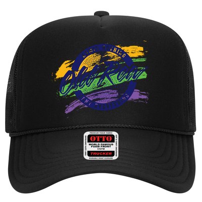 Old Row Mardi Gras Circle Logo Great Gift Trucker Hat