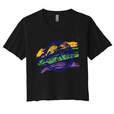 Old Row Mardi Gras Circle Logo Great Gift Crop Top