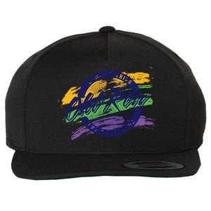 Old Row Mardi Gras Circle Logo Great Gift Wool Snapback Cap