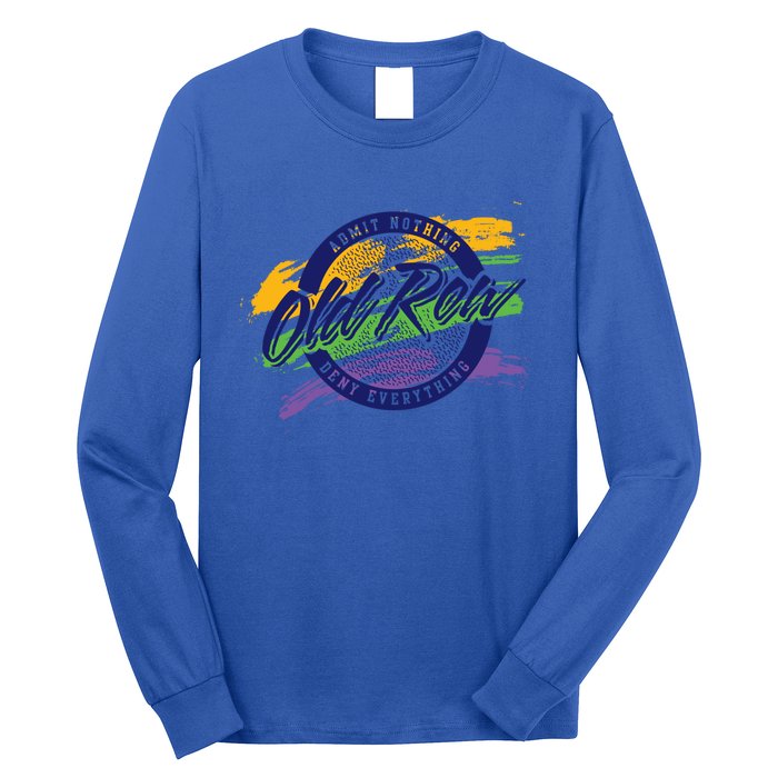 Old Row Mardi Gras Circle Logo Great Gift Long Sleeve Shirt