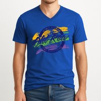 Old Row Mardi Gras Circle Logo Great Gift V-Neck T-Shirt