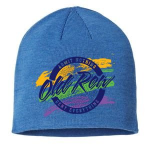 Old Row Mardi Gras Circle Logo Great Gift Sustainable Beanie