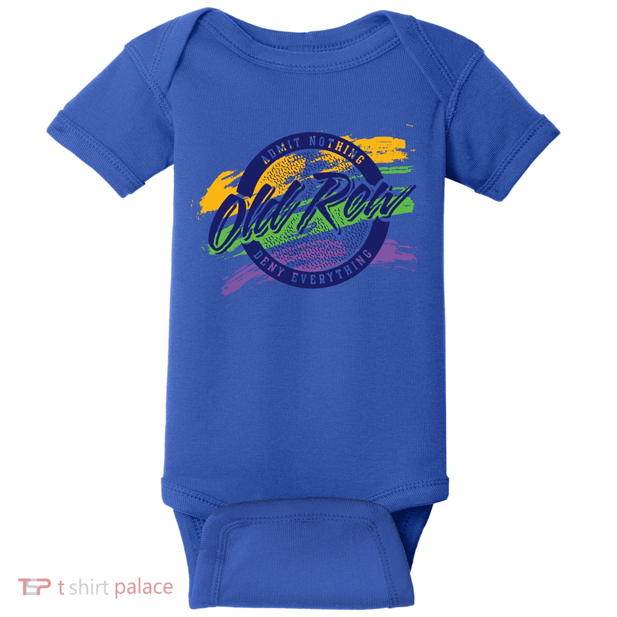 Old Row Mardi Gras Circle Logo Great Gift Baby Bodysuit